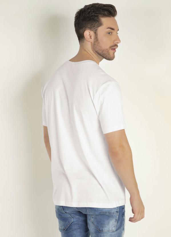 

Camiseta com Estampa Tropical Branca, Branco