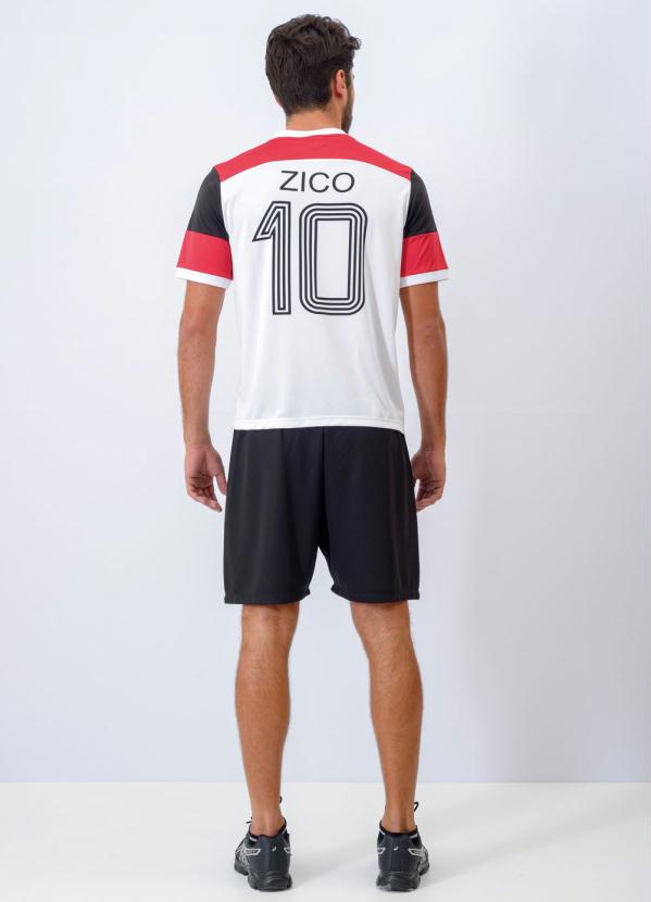 

Camiseta Flamengo Zico Retro Branca, Branco