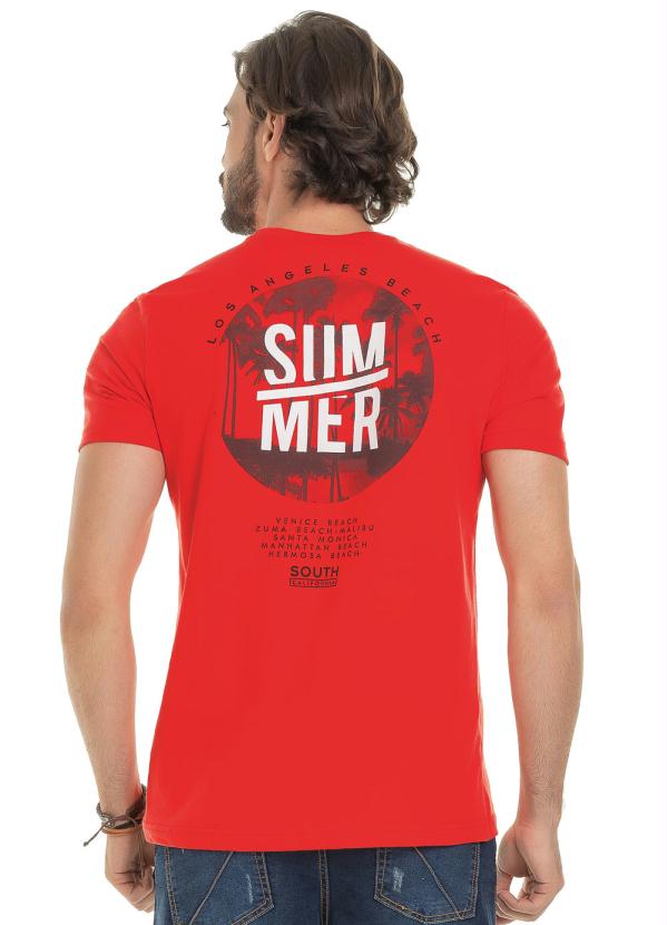 

Camiseta Manga Curta com Estampa Verão Vermelho