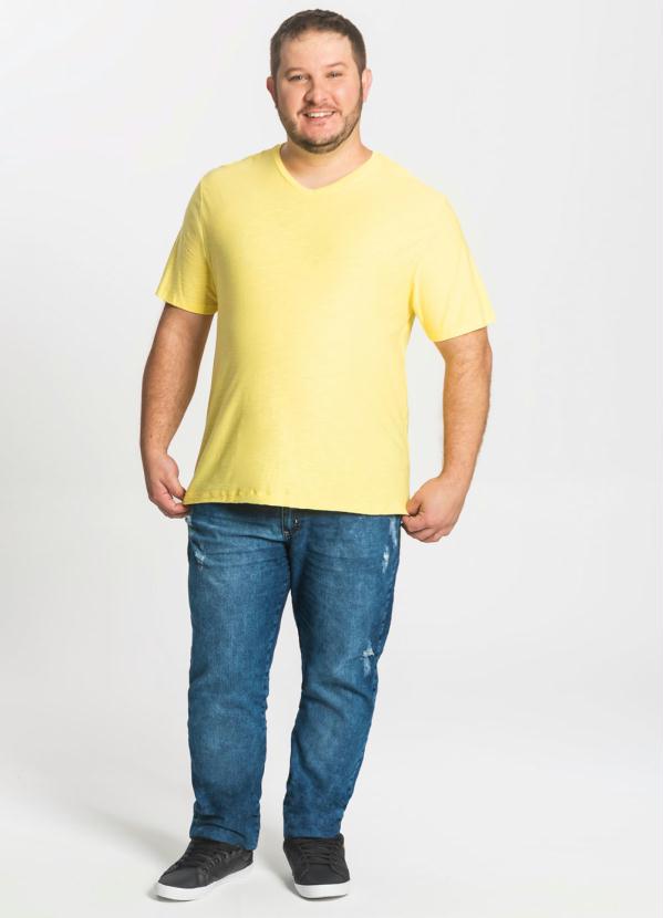 

Camiseta Masculina Básica Plus Amarelo