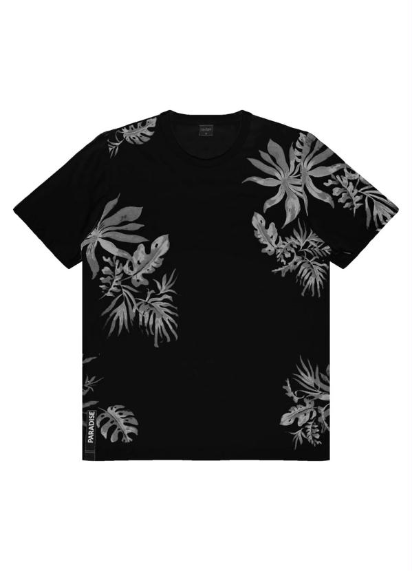 

Camiseta Masculina Estampada Preto