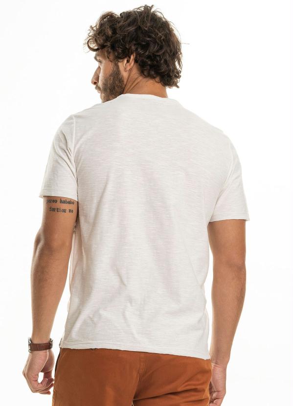 

Camiseta Meia Malha Flamê Masculina Rovitex Bege