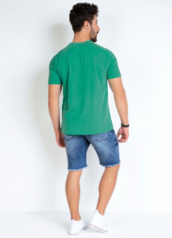 

Camiseta Verde com Estampa Frontal