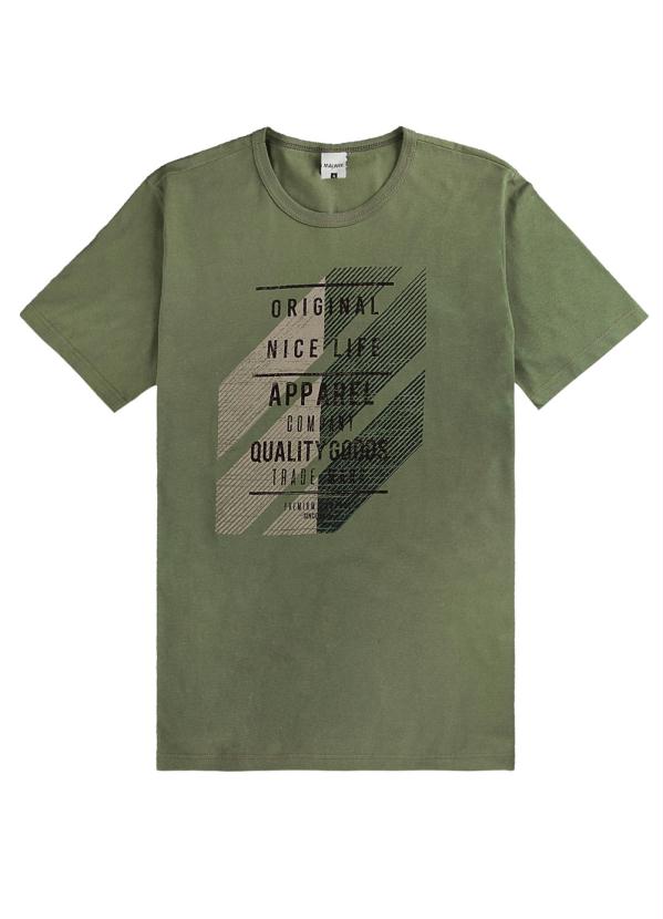 

Camiseta Verde Tradicional Nice Life em Malha