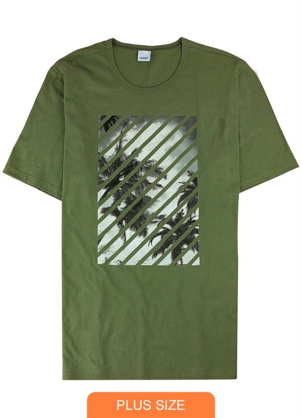 

Camiseta Verde Tradicional Palm Tree