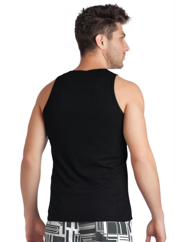 

Regata Básica Masculina Preta, Preto