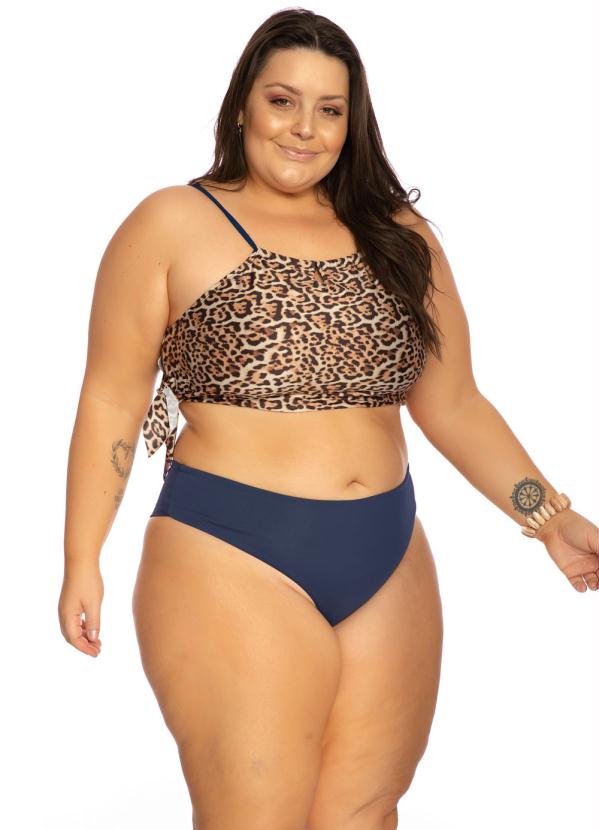 

Biquini Plus Size Modelo Fio Duplo Azul