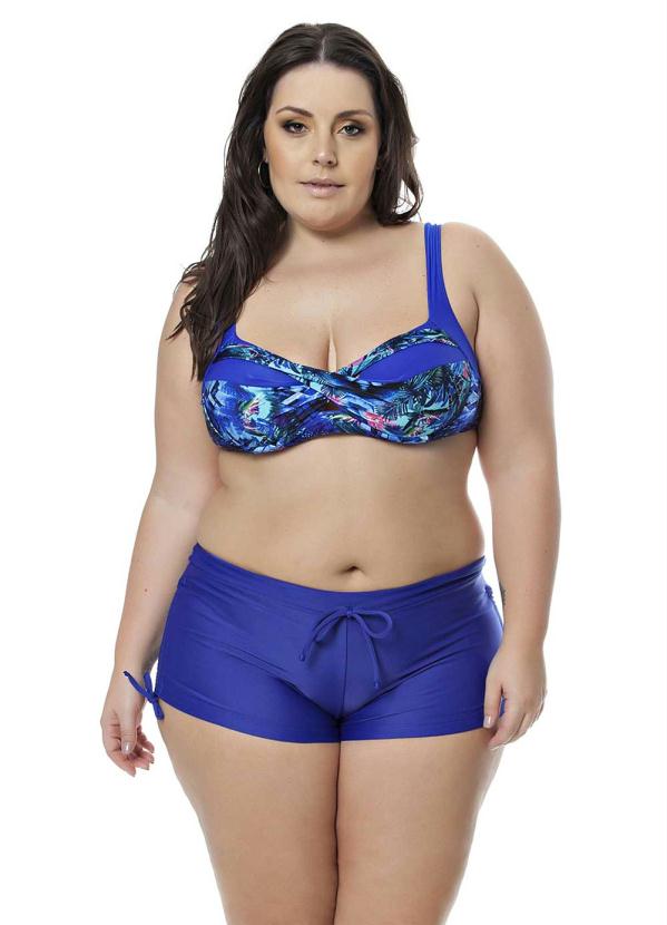 

Calcinha Shorts Plus Size Acqua Rosa Azul Royal