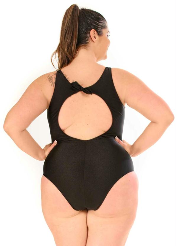 

Maiô Body com Bojo Plus Size Acqua Rosa Preto