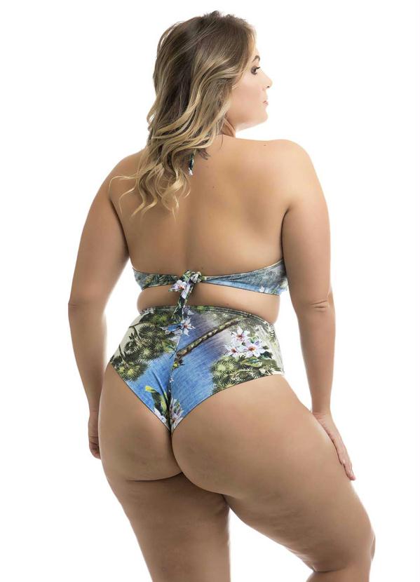 

Maiô Engana Mamãe Plus Size Acqua Rosa Havai, Azul