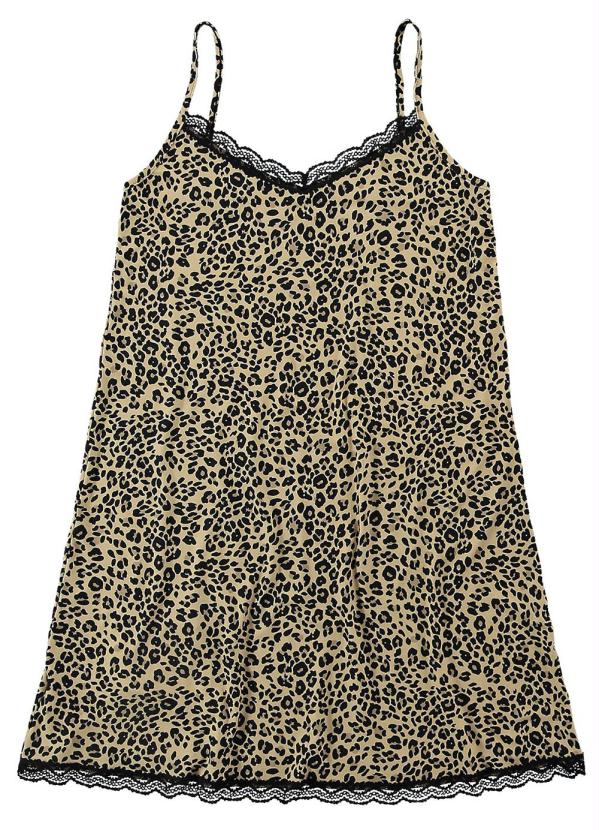 

Camisola Bege Animal Print em Viscose