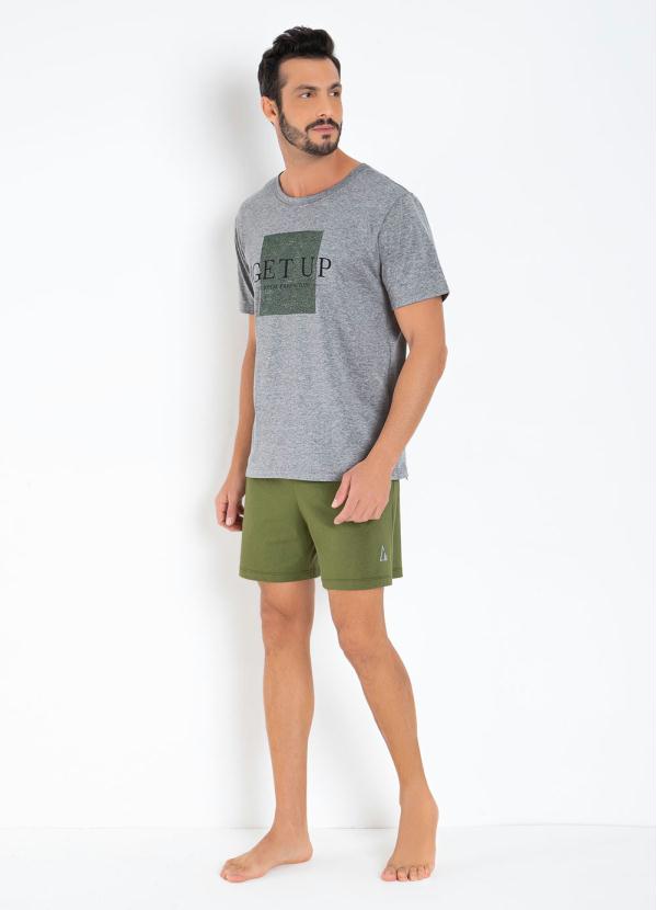 

Pijama Curto Masculino, Verde