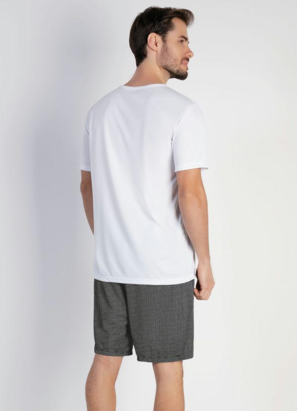 

Pijama Masculino Básico Branco e Preto