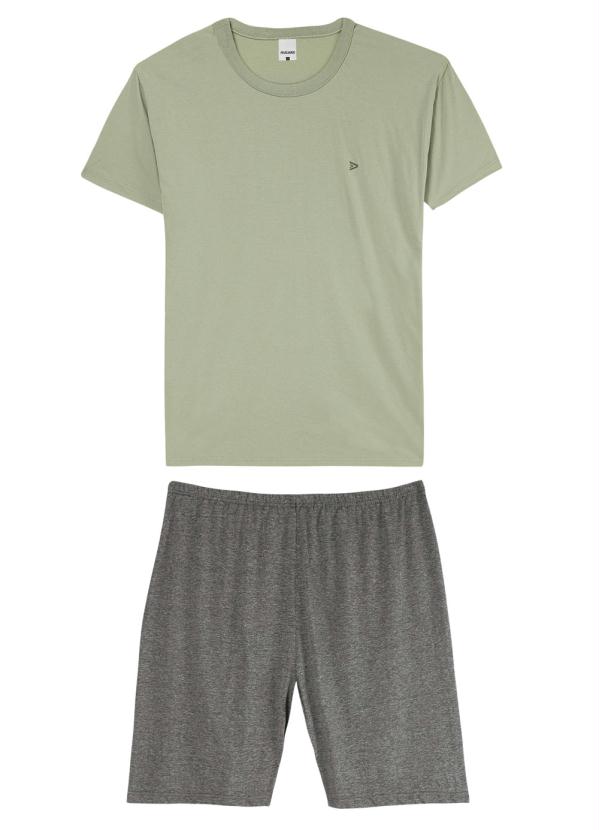 

Pijama Verde Musgo Masculino Estampa Hd