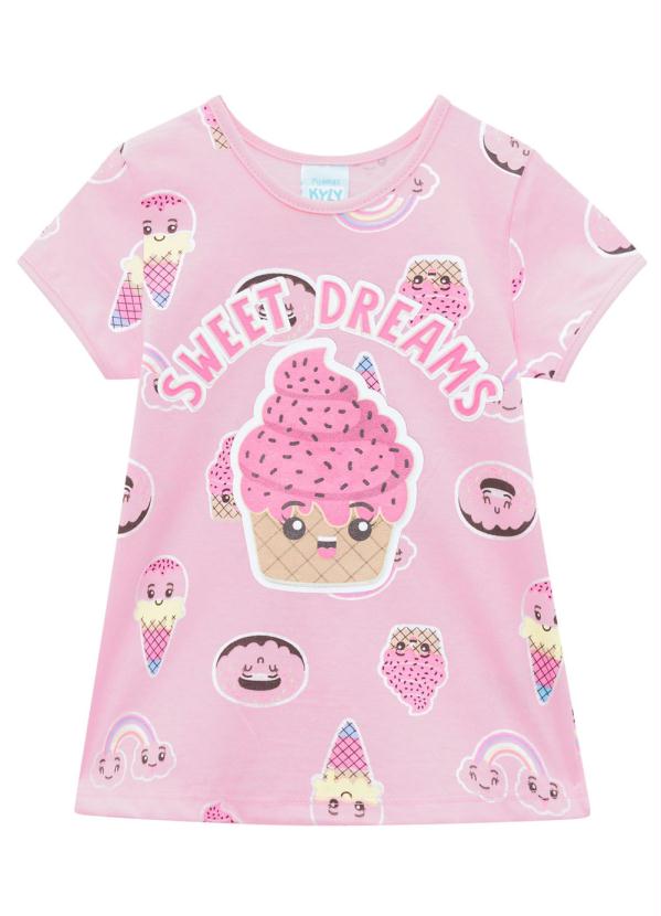 

Pijama Infantil Feminino Rosa