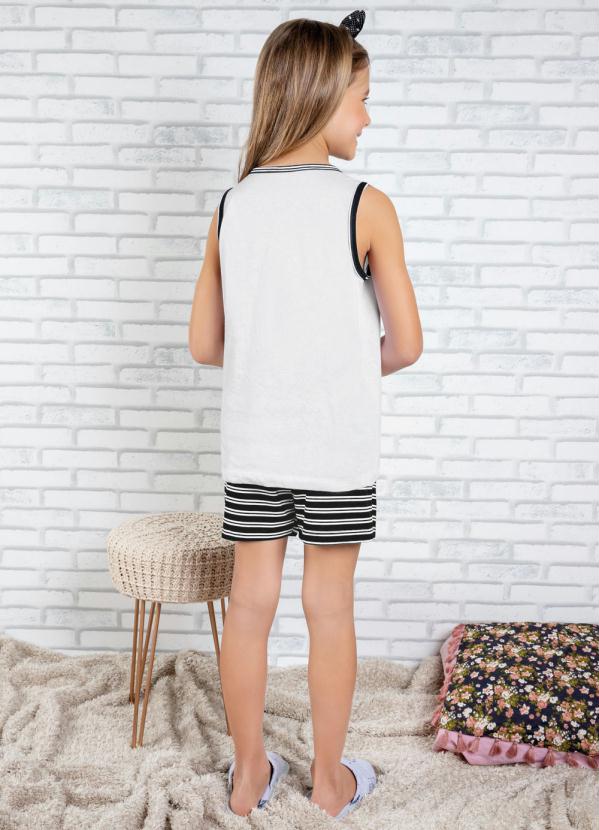 

Regata Infantil de Pijama Branca, Branco