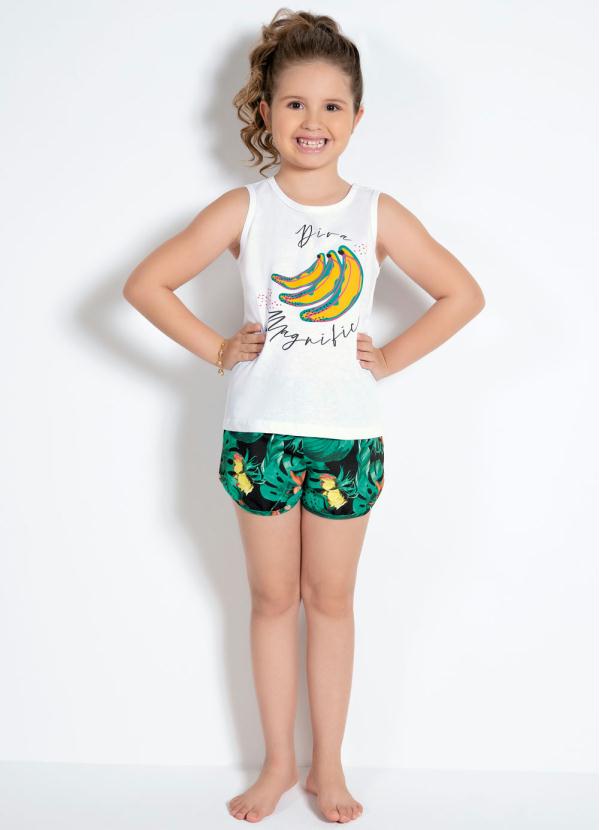 

Short Infantil Pijama Floral, Estampado