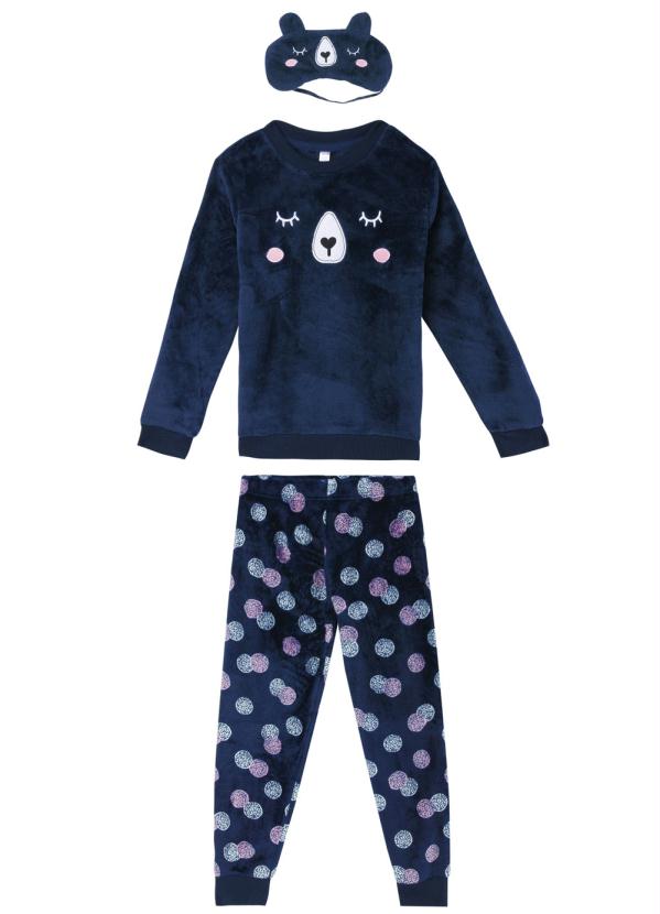 

Pijama Azul Marinho Ursinho Infantil