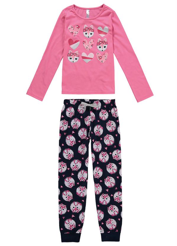 

Pijama Rosa Raposa Infantil