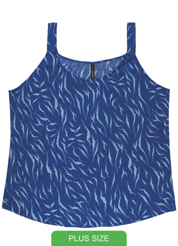 

Blusa com Estampa Animal Print Azul