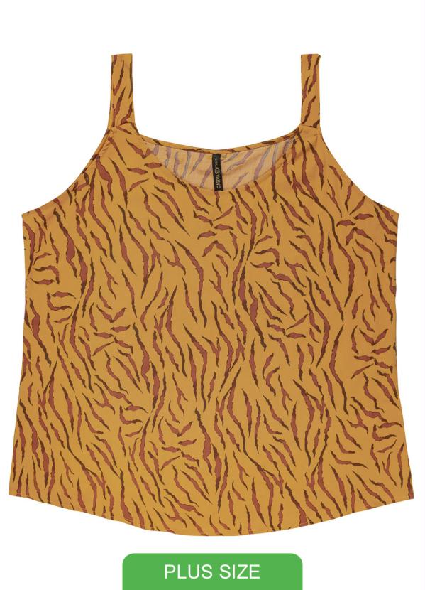 

Blusa com Estampa Animal Print Laranja