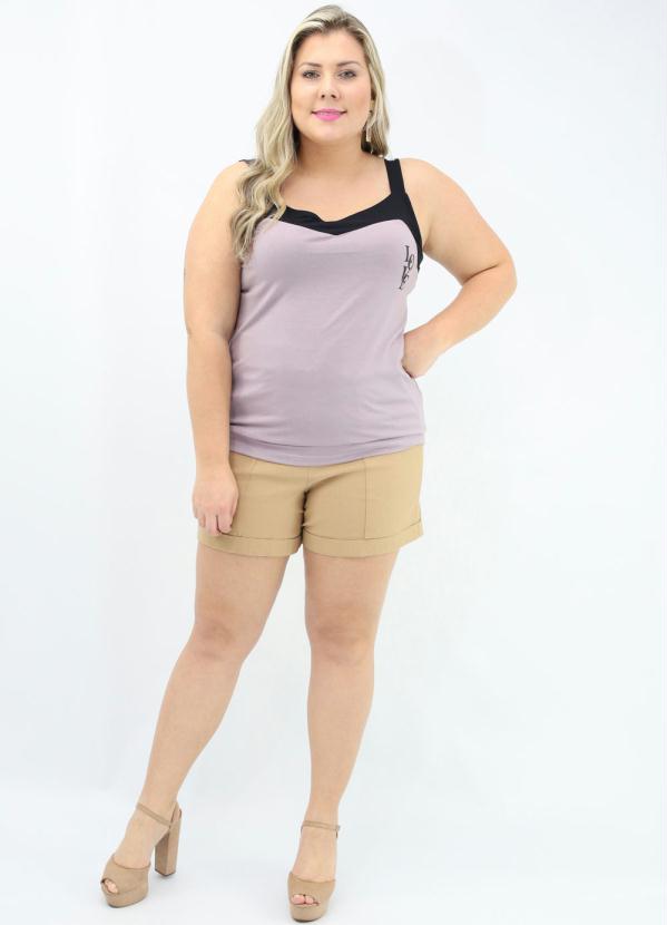 

Blusa Plus Size de Alça Lilás, Roxo