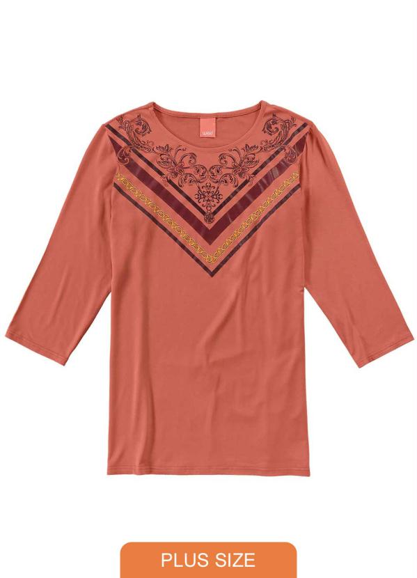 

Blusa Laranja Ampla Corrente