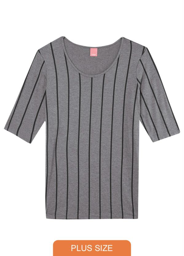 

Blusa Cinza Manga 3/4 Listrada