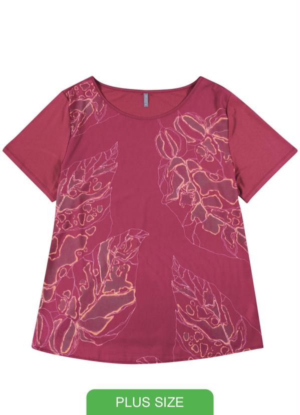 

Blusa  Tecido Estampada Vermelho