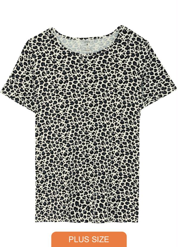 

Blusa Estampada Animal em Viscose Plus, Estampado