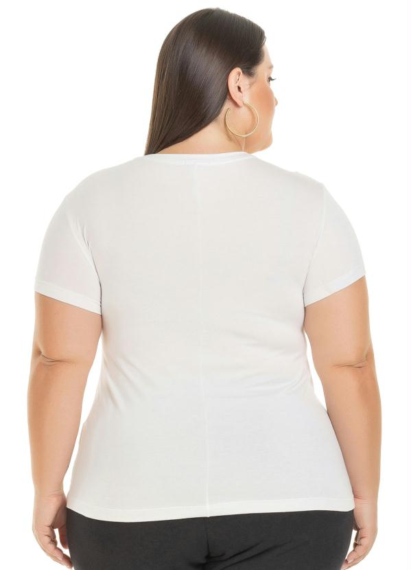 

Blusa Feminina com Faixa em Paetê Branco