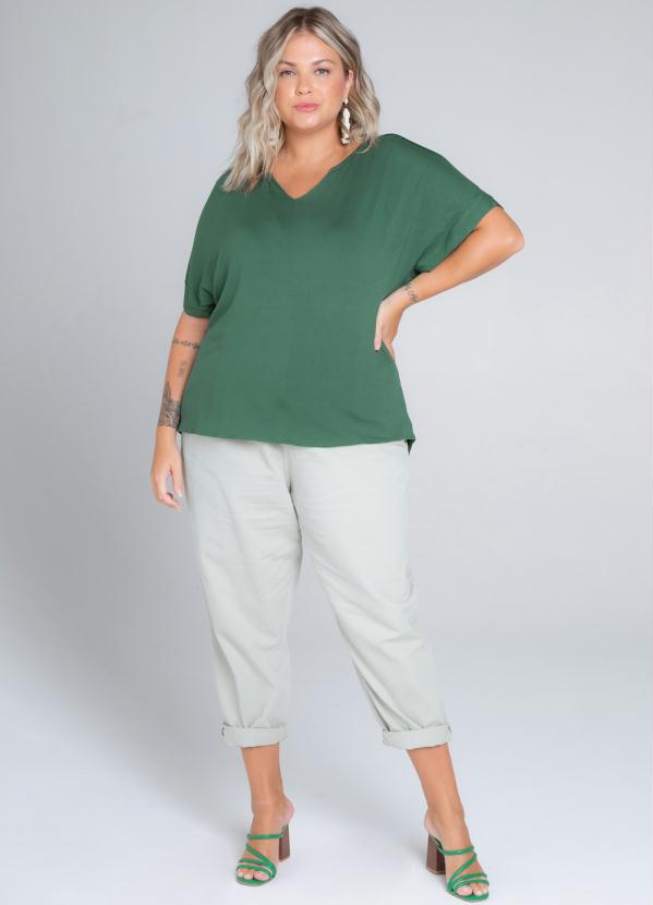 

Blusa Feminina Plus Size Verde