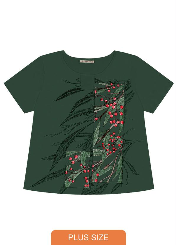 

Blusa Feminina Plus Size Verde