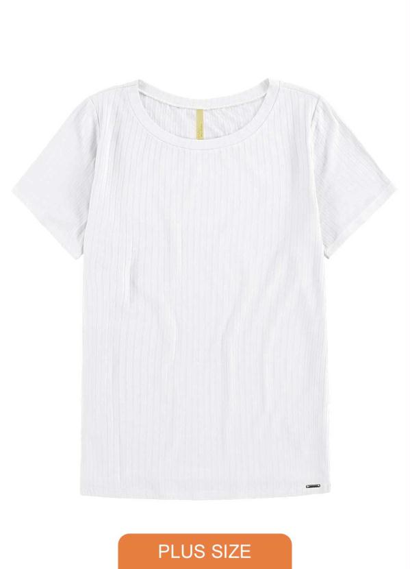 

Blusa Malha Canelado Traxy Branco