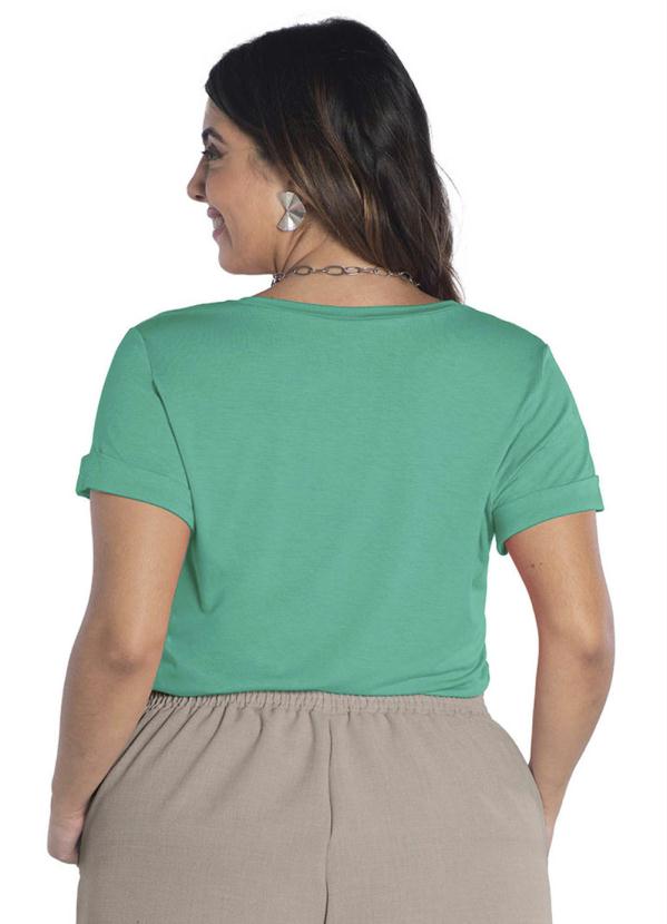 

Blusa Manga Curta Bordado Verde