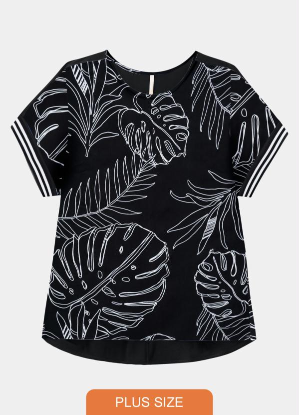 

Blusa Plus Size Mullet Preto