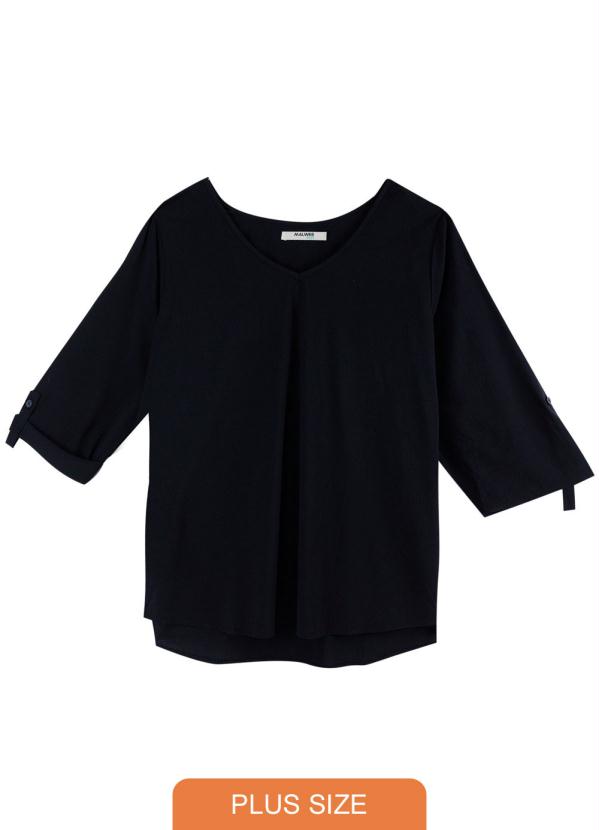 

Blusa Preta Feminina em Viscose Plus, Preto