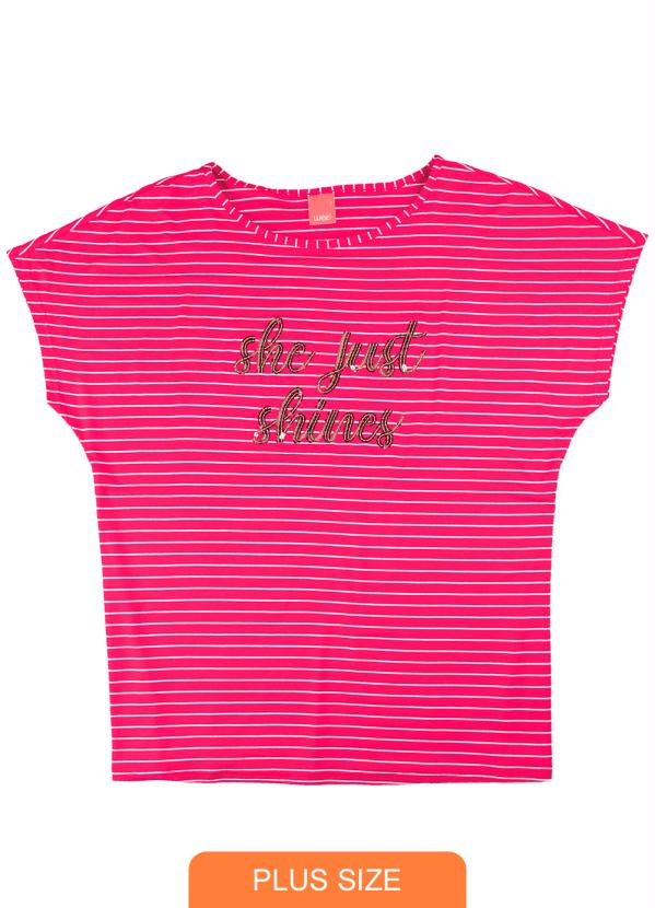 

Blusa Rosa Listrada com Lantejoulas