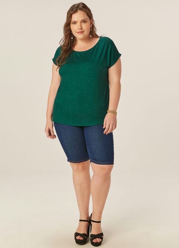 

Blusa Verde em Viscose Botonê