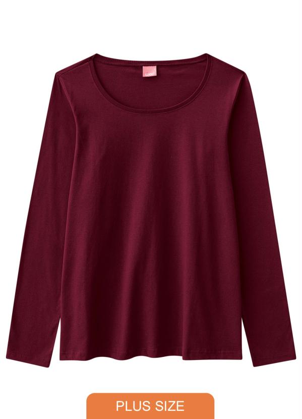 

Blusa Bordô Tradicional em Malha, Vermelho