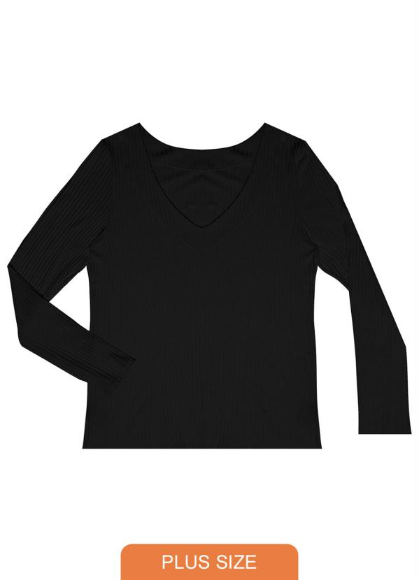 

Blusa Feminina Canelada Preto