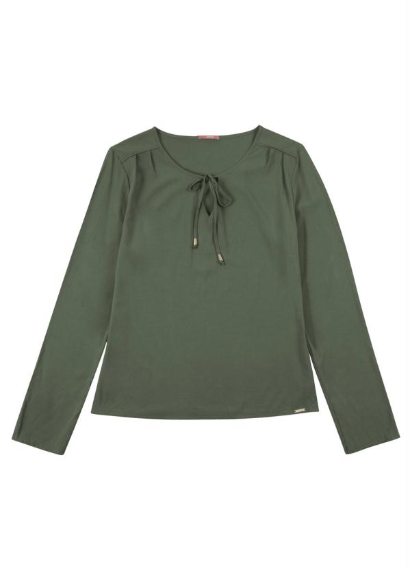 

Blusa Manga Longa em Tecido Verde