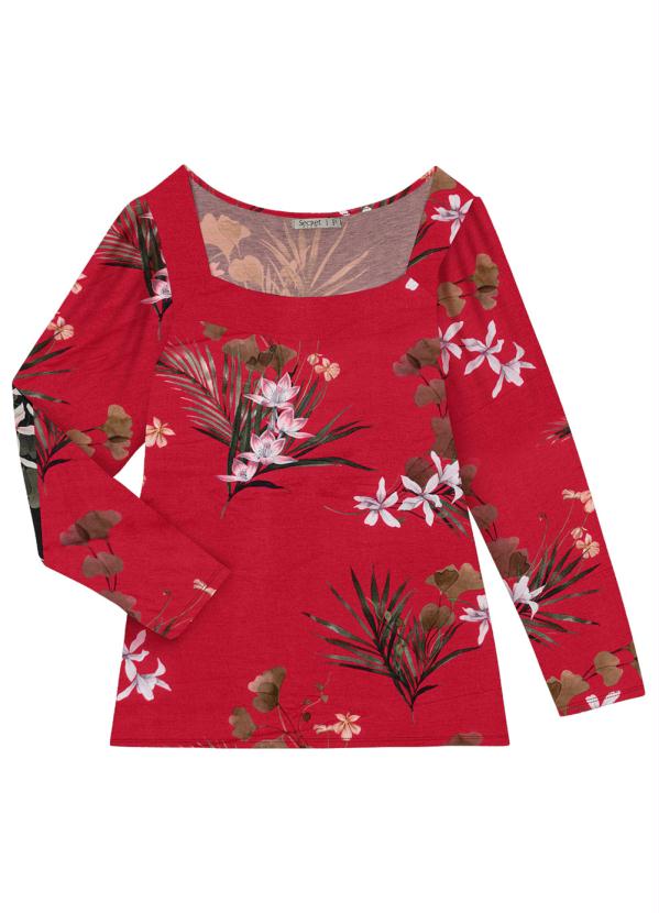 

Blusa Manga Longa Vermelho