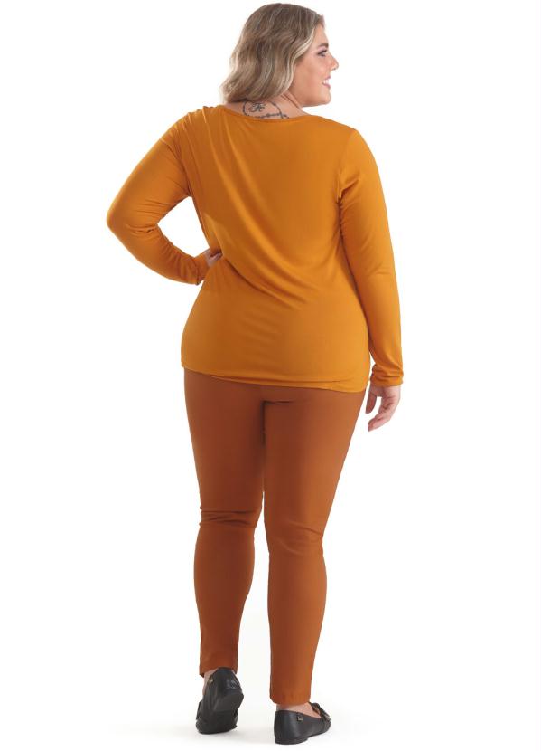 

Blusa Plus Size com Bordado Mostarda, Amarelo