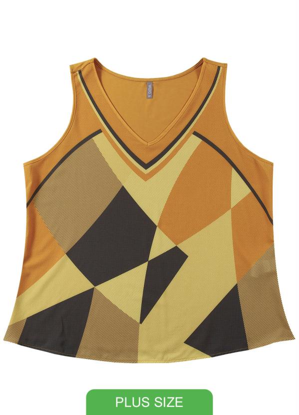 

Blusa com Estampa Geométrica Amarelo