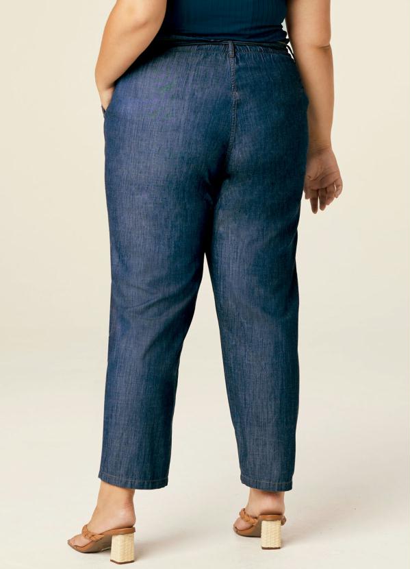 

Calça Azul Escuro Jogger Jeans Feminino Plus