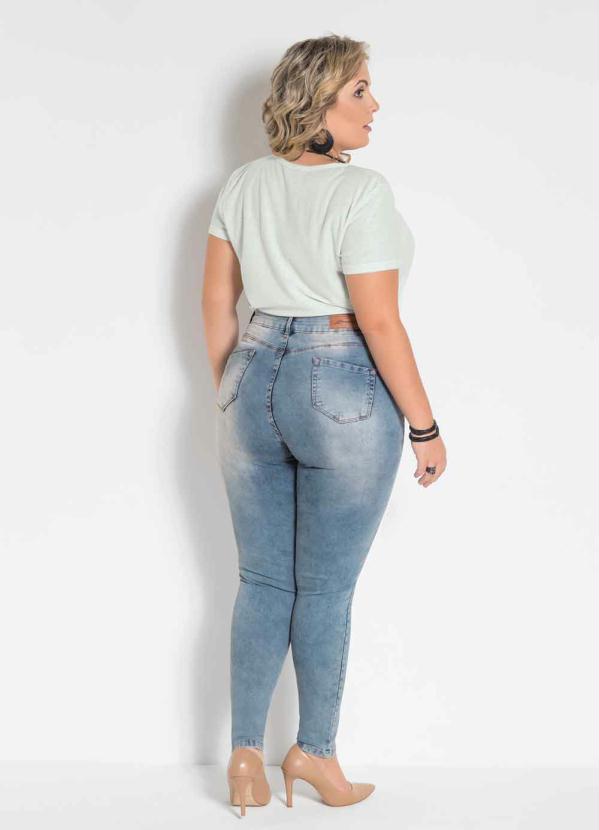 

Calça Cigarrete Jeans Plus Size Sawaryy, Azul