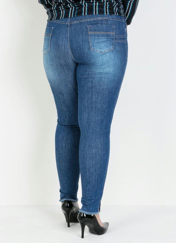 

Calça Cigarrete Destroyed Plus Size Sawary Jeans, Azul