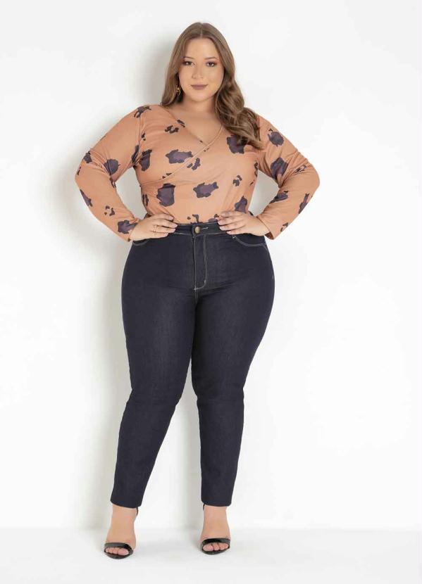 

Calça Jeans Escura Cigarrete Plus Size Sawary, Azul