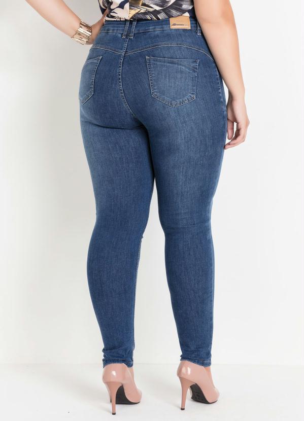 

Calça Jeans Sawary 360 Destroyed Plus Size, Azul